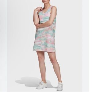 adidas Originals Trefoil Pastel Tank Dress NWT Sz S — Pastel Marble